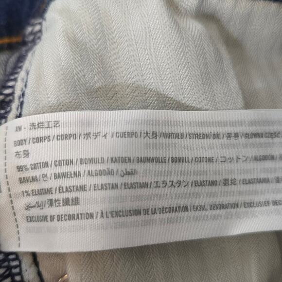 Abercrombie & Fitch‎ Dark Wash Slim Straight Ultra High Rise Jeans Plus Size 16 - Picture 12 of 13